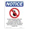 Signmission OSHA Notice, 7" Height, Please Refrain From Sign With Symbol, 7" X 5", Portrait OS-NS-D-57-V-17558 - alternate 1